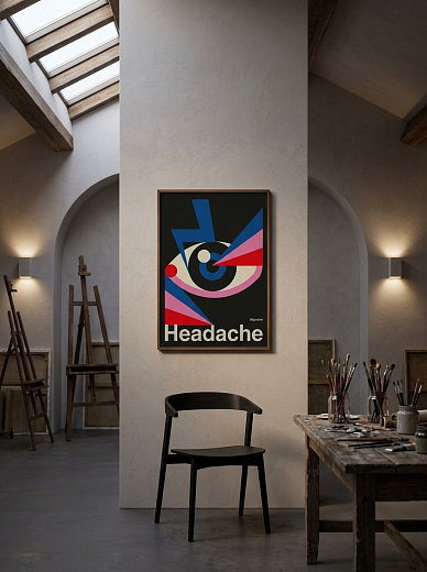 картинка Постер на стену Headache — глаз и лучи от магазина Одежда+