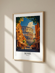 Постер на стену Rome и улица у Колизея