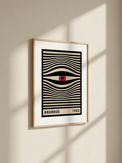 картинка Постер на стену Bauhaus 1923 — оптический глаз от магазина Одежда+