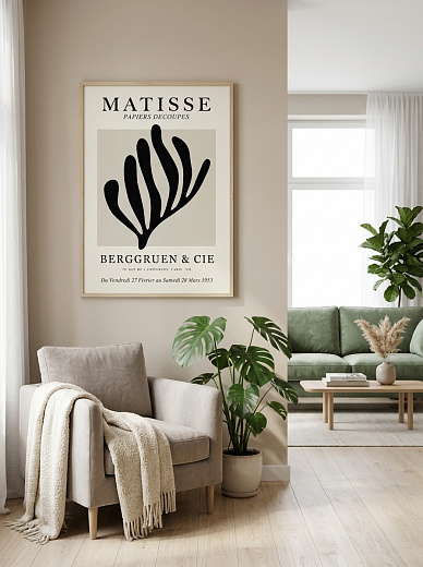 "Постер на стену Matisse — чёрный лист" от CKR Marketing
