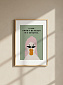 Постер на стену Утка с розовым полотенцем