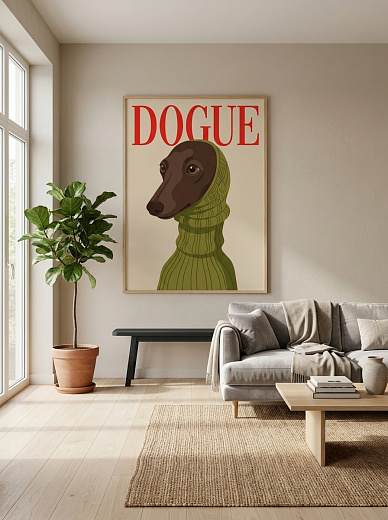 "Постер на стену Собака «DOGUE»" от CKR Marketing