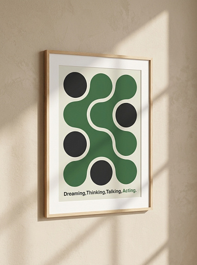 "Постер на стену Dreaming, Thinking, Talking, Acting" от CKR Marketing