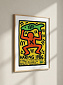 Постер на стену Haring 1986 — человек с рыбой