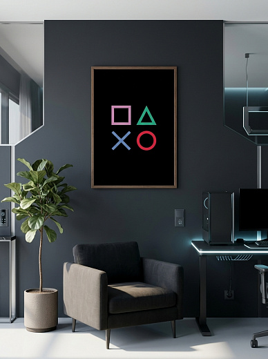 "Постер на стену Символы игровых кнопок" от CKR Marketing