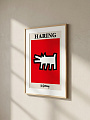 "Постер на стену Haring — белая собака" от CKR Marketing