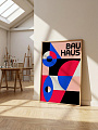 картинка Постер на стену Bauhaus в красном и синем от магазина Одежда+