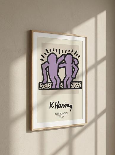 "Постер на стену K. Haring — Best Buddies" от CKR Marketing