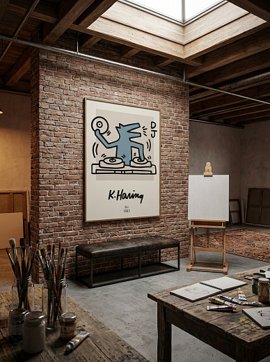 "Постер на стену DJ — K. Haring 1983" от CKR Marketing