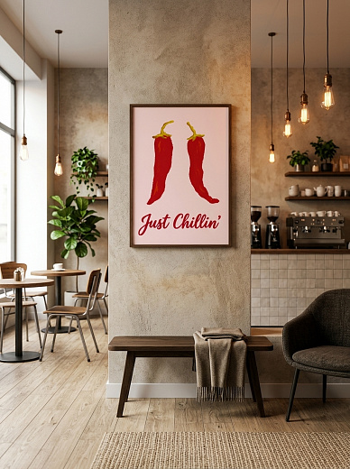 "Постер на стену Перцы «Just Chillin’»" от CKR Marketing