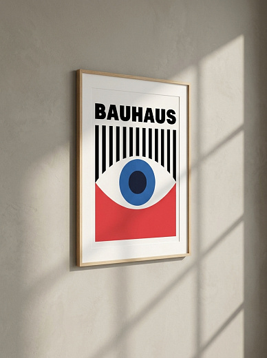 картинка Постер на стену Bauhaus с синим глазом от магазина Одежда+