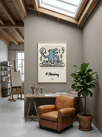 "Постер на стену DJ — K. Haring 1983" от CKR Marketing